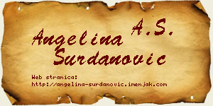 Angelina Surdanović vizit kartica